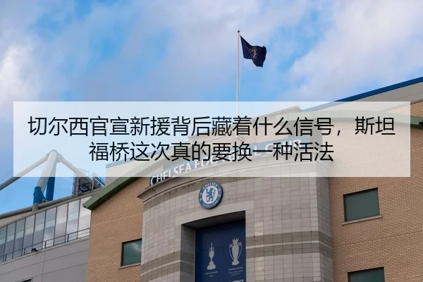 切尔西官宣新援背后藏着什么信号，斯坦福桥这次真的要换一种活法